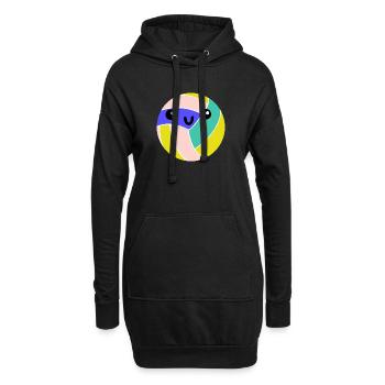 volleyball mignon - Sweat-shirt à capuche long Femme - noir - Devant