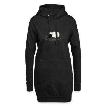 Schwarznasenschaf - Hoodie-Kleid - Schwarz - Vorne