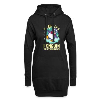 Pingouins Je suis vraiment un pingouin Mignon Pingouin - Sweat-shirt à capuche long Femme - noir - Devant