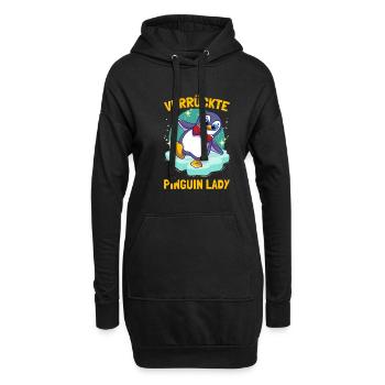 Pingouins Pingouin Fou Dame Pingouin Mignon Pingouin - Sweat-shirt à capuche long Femme - noir - Devant