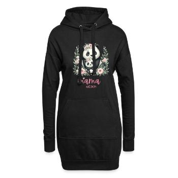 Mama est 2024 I Panda Bear Mum I First Time Mom - Hoodie-Kleid - Schwarz - Vorne