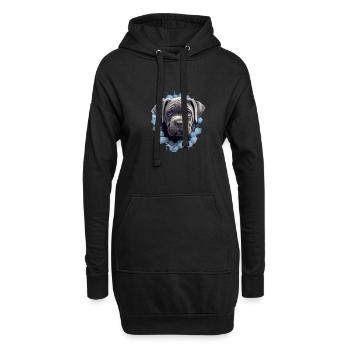 Cane Corso durch die Wand für einen Cane Corso - Hoodie-Kleid - Schwarz - Vorne