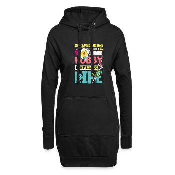 Scrapbooking Is Not A Hobby It's A Way Of Life - Hoodie-Kleid - Schwarz - Vorne