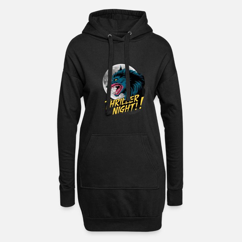 Werwolf für einen Werwolf Fan - Hoodie-Kleid - Schwarz
