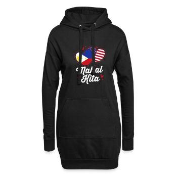 Filipino Philippines - Sweat-shirt à capuche long Femme - noir - Devant