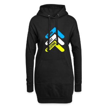 Down Syndrom - Hoodie-Kleid - Schwarz - Vorne