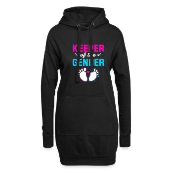 Gender Reveal Babyshower - Hoodie-Kleid - Schwarz - Vorne