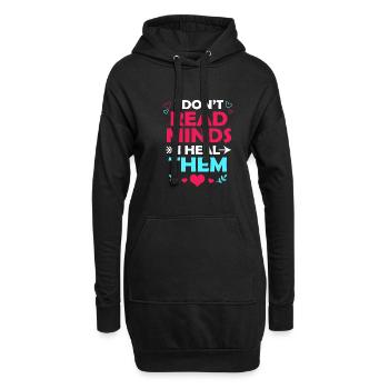 Schulpsychologe - Hoodie-Kleid - Schwarz - Vorne