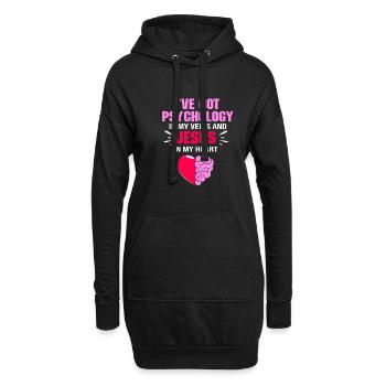Psychologue scolaire, psychologue, psychothérapeute - Sweat-shirt à capuche long Femme - noir - Devant