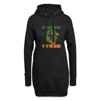 Leprechaun Bart Basketball für einen - Hoodie-Kleid - Schwarz - Vorne