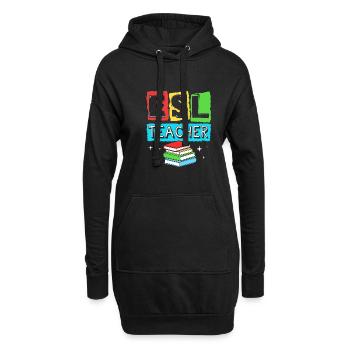 Englischlehrerin Englisch Lehrer - Hoodie-Kleid - Schwarz - Vorne