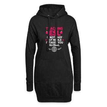 Professeur d’anglais Professeur d’anglais - Sweat-shirt à capuche long Femme - noir - Devant