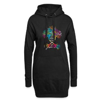 Généalogie de l’arbre généalogique - Sweat-shirt à capuche long Femme - noir - Devant