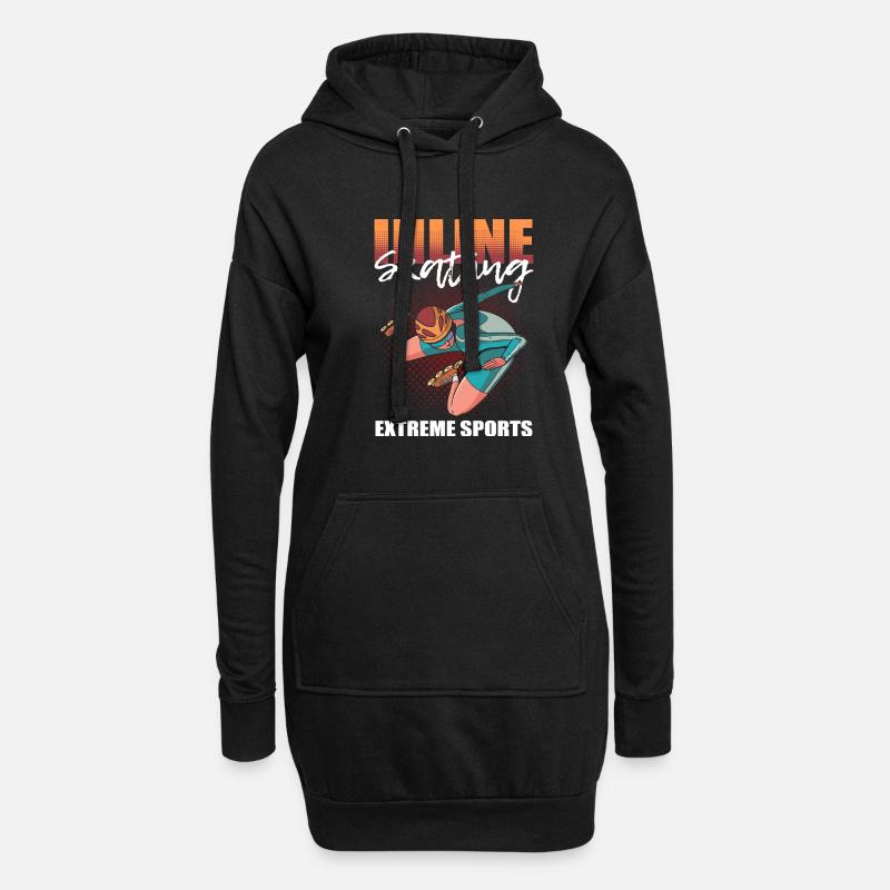 Rollschuhlaufen Rollschuhe Inline-Skates - Hoodie-Kleid - Schwarz