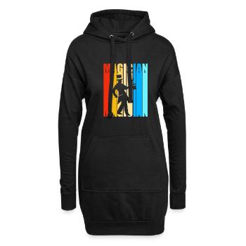 magicien magicien - Sweat-shirt à capuche long Femme - noir - Devant