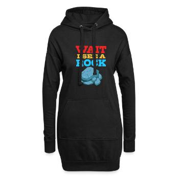 Géologue - Sweat-shirt à capuche long Femme - noir - Devant