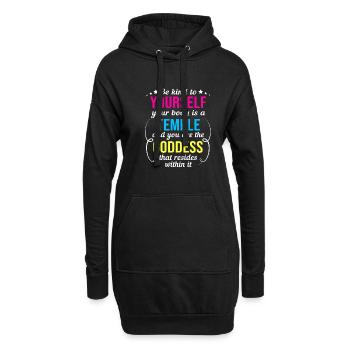Body Positivity Feminist Feminismus Feministin - Hoodie-Kleid - Schwarz - Vorne