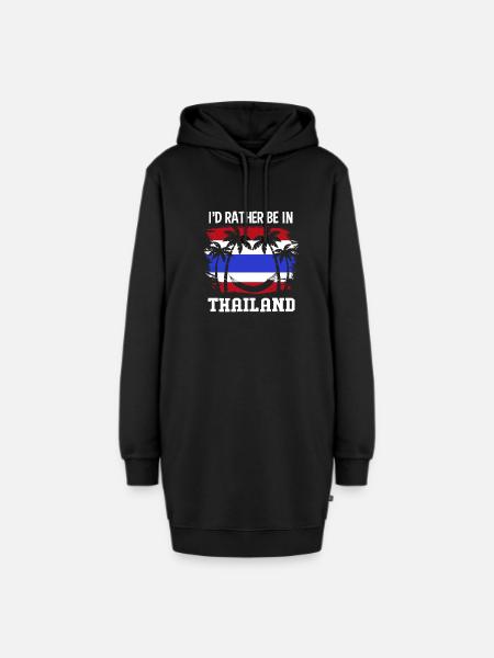 Thailand Thai Sprache - Hoodie-Kleid - Schwarz