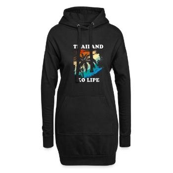 Thailand - Hoodie-Kleid - Schwarz - Vorne