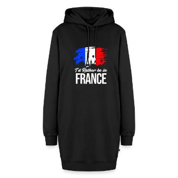 Frankreich - Hoodie-Kleid - Schwarz - Vorne