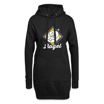 Bagel Bagels - Hoodie-Kleid - Schwarz - Vorne