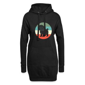 Goldendoodle - Hoodie-Kleid - Schwarz - Vorne