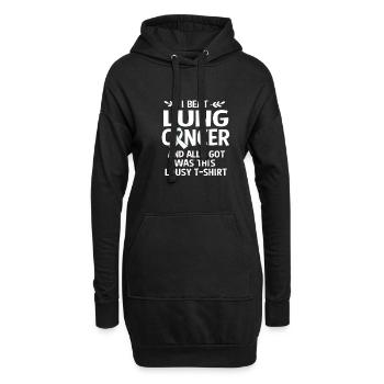 Lungenkrebs-Überlebender Krebs Lunge - Hoodie-Kleid - Schwarz - Vorne