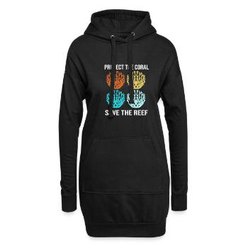 Aquariophile d’aquarium - Sweat-shirt à capuche long Femme - noir - Devant