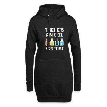 Ätherisches Öl - Hoodie-Kleid - Schwarz - Vorne