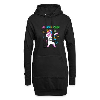 Hanoucca - Sweat-shirt à capuche long Femme - noir - Devant