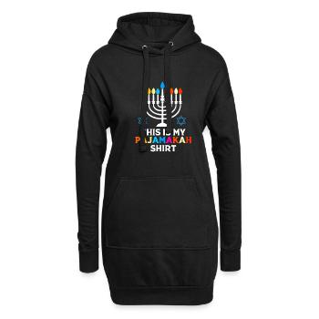 Chanukkah - Hoodie-Kleid - Schwarz - Vorne