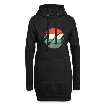 Clarinette - Sweat-shirt à capuche long Femme - noir - Devant