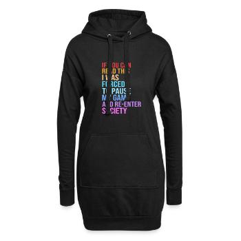Joueur - Sweat-shirt à capuche long Femme - noir - Devant