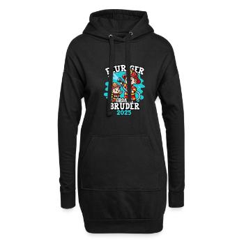 Feuriger Großer Bruder 2025 Feuerwehr - Hoodie-Kleid - Schwarz - Vorne