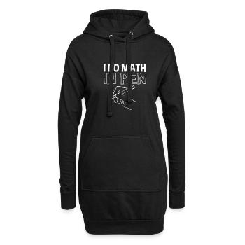 Mathématiques - Sweat-shirt à capuche long Femme - noir - Devant