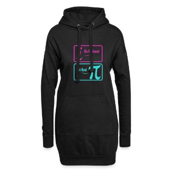 Mathématiques - Sweat-shirt à capuche long Femme - noir - Devant