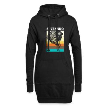 Tornado Birthday Fête d’anniversaire des enfants - Sweat-shirt à capuche long Femme - noir - Devant