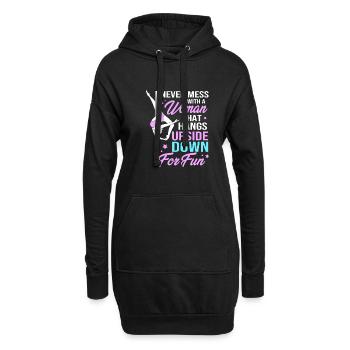Pole Dance - Hoodie-Kleid - Schwarz - Vorne