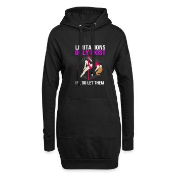 Pole Dance - Hoodie-Kleid - Schwarz - Vorne