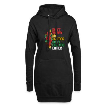 Tatoueur Tatoueur Tatoueur Tatoué Tatouage - Sweat-shirt à capuche long Femme - noir - Devant