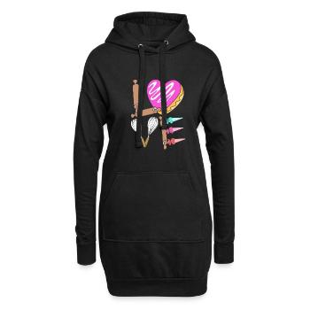 Torte Törtchen Dekoration Kuchen - Hoodie-Kleid - Schwarz - Vorne