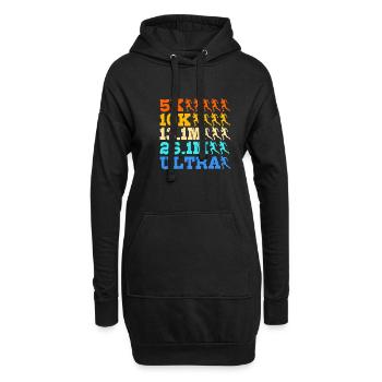 Trailrunning - Hoodie-Kleid - Schwarz - Vorne