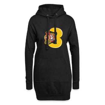Anniversaire des enfants Train Train Conducteur Locomotive - Sweat-shirt à capuche long Femme - noir - Devant