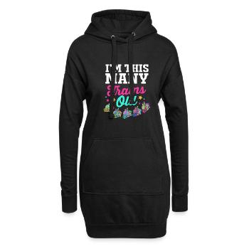 Anniversaire des enfants Train Train Conducteur Locomotive - Sweat-shirt à capuche long Femme - noir - Devant