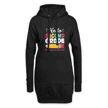 2. Klasse - Hoodie-Kleid - Schwarz - Vorne