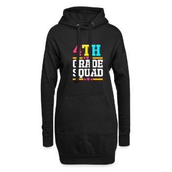 4e année - Sweat-shirt à capuche long Femme - noir - Devant