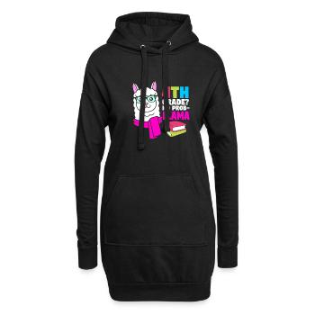 4e année - Sweat-shirt à capuche long Femme - noir - Devant