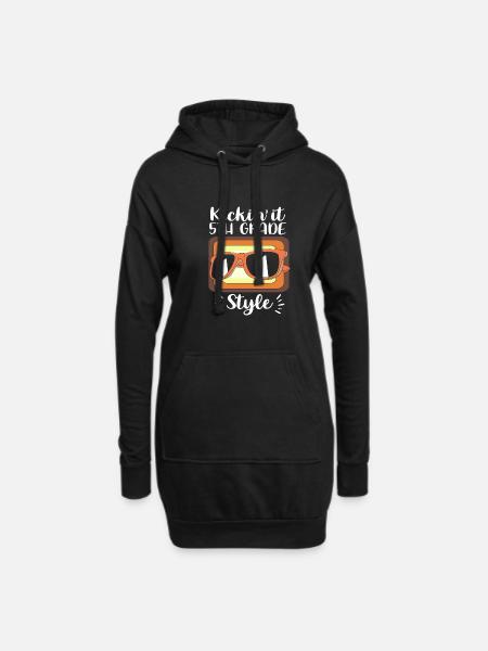 5. Klasse - Hoodie-Kleid - Schwarz