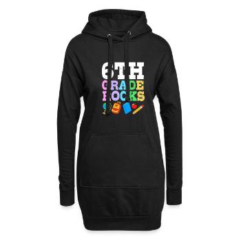 6. Klasse - Hoodie-Kleid - Schwarz - Vorne