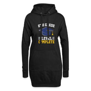 6. Klasse - Hoodie-Kleid - Schwarz - Vorne